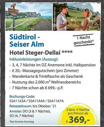 Edeka Hotel Steger-dellai Angebot