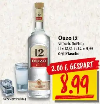 nah & gut Ouzo 12, 0,7 L Flasche Angebot