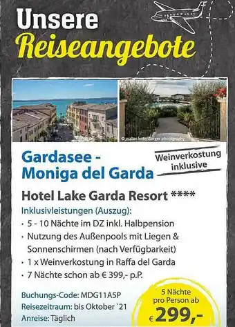 Edeka Hotel Lake Garda Resort Angebot