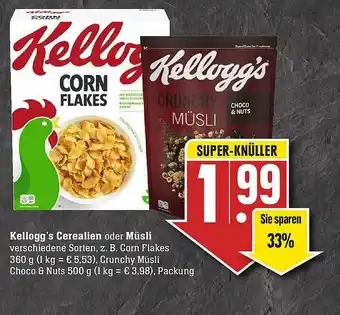 Edeka Kellogg's Cerealien Oder Müsli Angebot