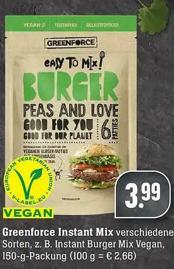 Edeka Vegan Greenforce Instant Mix Angebot