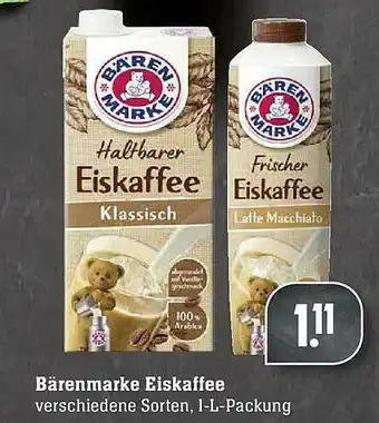 Edeka Bärenmarke Eiskaffee Angebot