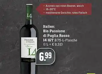 Edeka Italien: Bio Passione Di Puglia Rosso 14 IGT Angebot