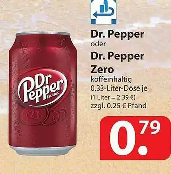 Famila Nord Ost Dr. Pepper Oder Dr. Pepper Zero Angebot