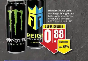 Scheck-in-Center Monster Energy Drink oder Reign Energy Drink Angebot