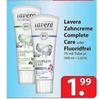 Famila Nord Ost Lavera Zahncreme Complete Care Oder Fluoridfrei Angebot