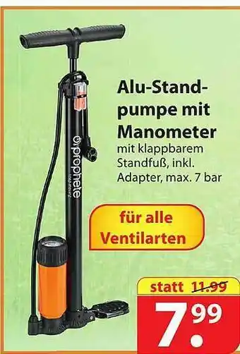 Famila Nord Ost Alu-stand-pumpe Mit Manometer Angebot