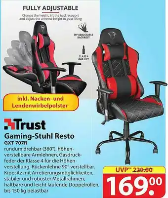 Famila Nord Ost Trust Gaming-stuhl Resto Gxt 707r Angebot