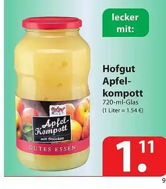 Famila Nord Ost Hofgut Apfel-kompott Angebot