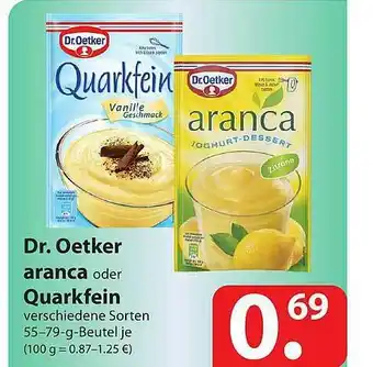 Famila Nord Ost Dr. Oetker Aranca Oder Quarkfein Angebot