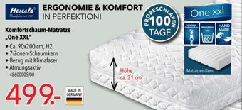 Schaffrath Hemafa Komfortschaum-Matratze ,,One XXL" Angebot