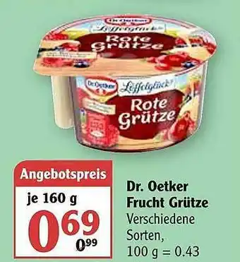 Globus Dr Oetker Frucht Grütze Angebot