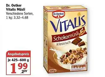 Globus Dr Oetker Vitalis Müsli Angebot