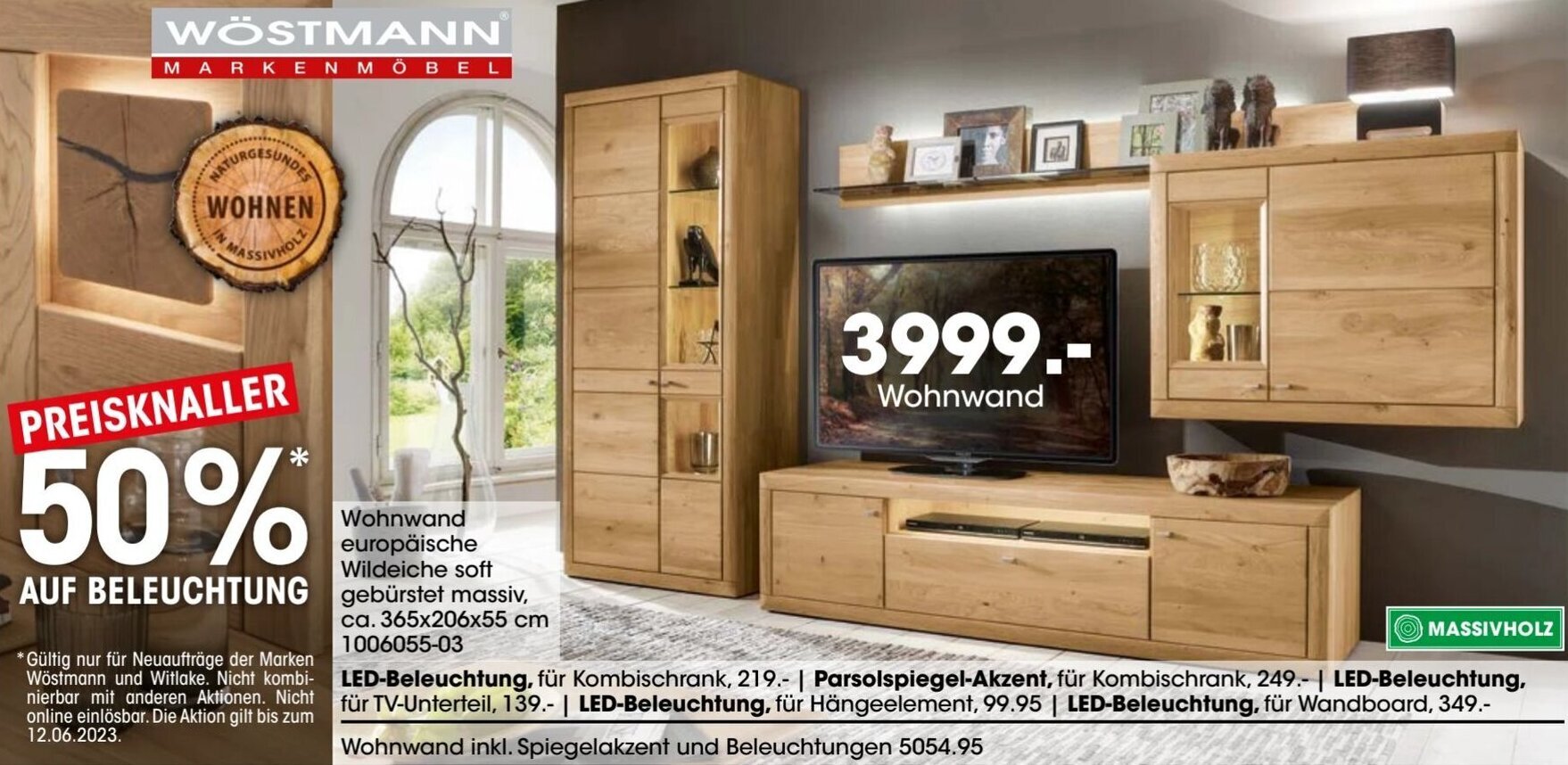 Möbel Martin WÖSTMANN Wohnwand Angebot