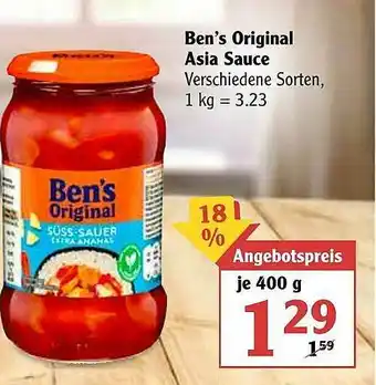 Globus Ben's Original Asia Sauce Angebot