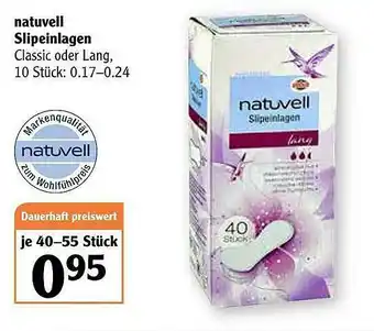 Globus Natuvell Slipeinlagen Angebot