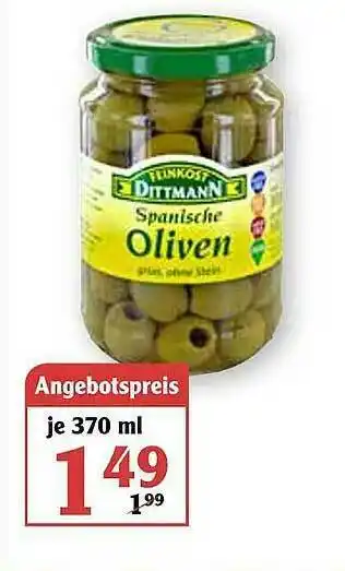 Globus Dittmann Spanische Oliven Angebot