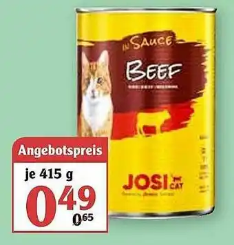 Globus Josi Cat Beef In Sauce Angebot