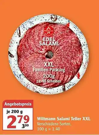 Globus Wiltmann Salami Teller XXL Angebot