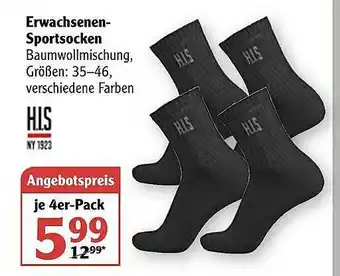 Globus Erwachsenen-sportsocken His Angebot