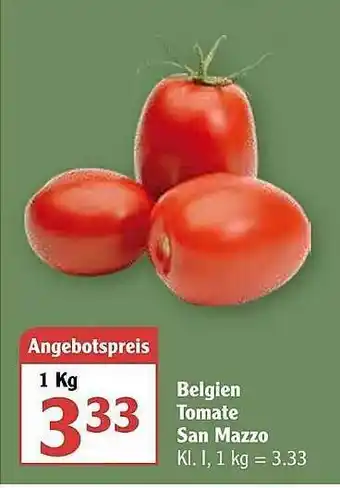 Globus Belgien Tomate San Mazzo Angebot