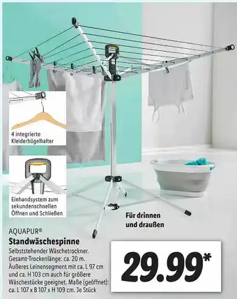 Lidl Aquapur Standwäschespinne Angebot