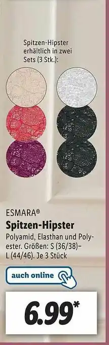 Lidl Esmara Spitzen-hipster Angebot