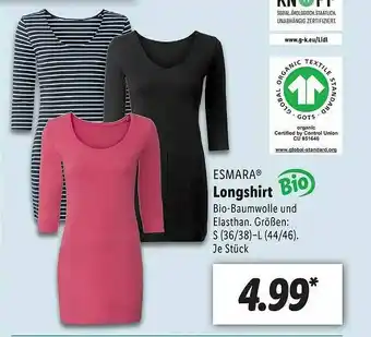 Lidl Esmara Longshirt Angebot