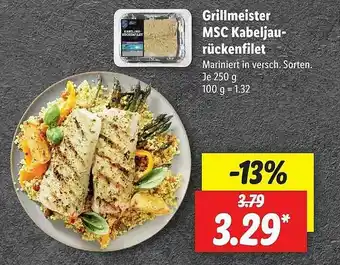 Lidl Grillmeister Msc Kabeljaurückenfilet Angebot