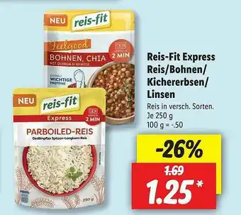 Lidl Reis-fit Express Reis Bohnen Kichererbesen Linsen Angebot