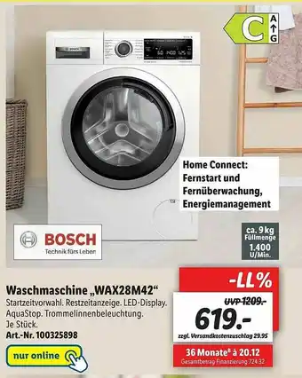 Lidl Bosch Waschmaschine Was28m42 Angebot