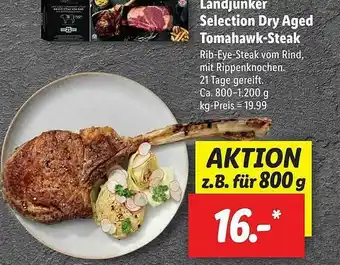 Lidl Landjunker Selection Dry Aged Tomahawk-steak Angebot