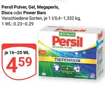 Globus Persil Pulver, Gel, Megaperls, Discs oder Power Bars je 16-20 WL Angebot