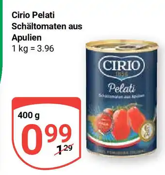 Globus Cirio Pelati Schältomaten aus Apulien 400g Angebot