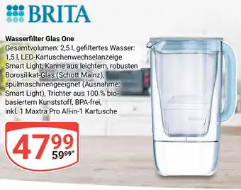 Globus BRITA Wasserfilter Glas One Angebot