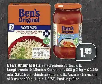 Marktkauf Ben's Original Reis Oder Sauce Angebot