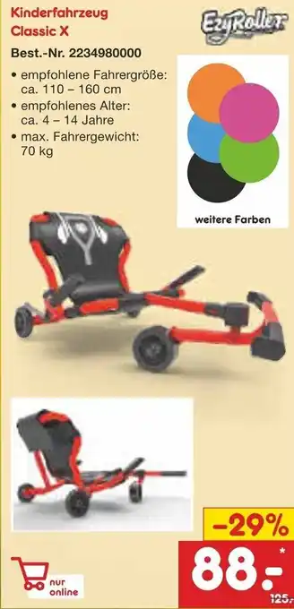 Netto Marken-Discount EzyRoller Kinderfahrzeug Classic X Angebot