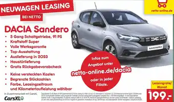 Netto Marken-Discount DACIA Sandero Angebot