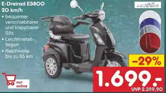 Netto Marken-Discount E-Dreirad E3800 20 km/h Angebot