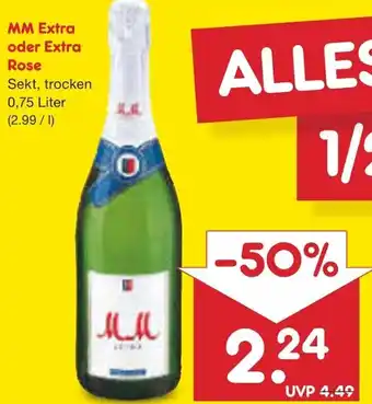 Netto Marken-Discount MM Extra oder Extra Rose 0,75 Liter Angebot