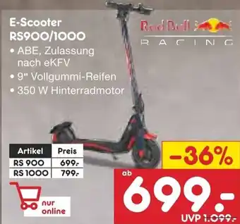 Netto Marken-Discount Red Bull RACING E-Scooter RS900/1000 Angebot