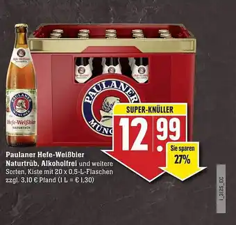 Scheck-in-Center Paulaner Hefe WeiBbier Naturtrüb, Alkoholfrei Angebot