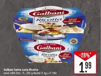 Marktkauf Galbani Santa Lucia Ricotta mind. 44% Fett i. Tr., 250-g-Becher (1 kg = € 7,96) Angebot