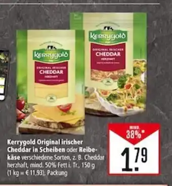 Marktkauf Kerrygold Original irischer Cheddar in Scheiben oder Reibe-käse 150 g Angebot