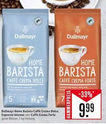 Marktkauf Dallmayr Home Barista Caffé Crema Dolce, Espresso Intenso oder Caffè Crema Forte ganze Bohnen, 1-kg-Packung Angebot
