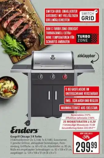 Marktkauf Enders Gasgrill Chicago 3 R Turbo Angebot