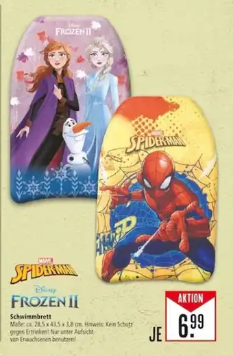 Marktkauf Schwimmbrett FROZEN II / SPIDERMAN Angebot