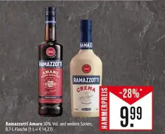 Marktkauf Ramazzotti Amaro 30% Vol. und weitere Sorten, 0,7-L-Flasche (1 L = € 14,27) Angebot