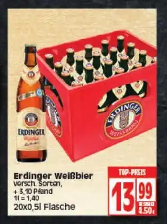 Elli Markt Erdinger Weißbier 20x0,5L Angebot