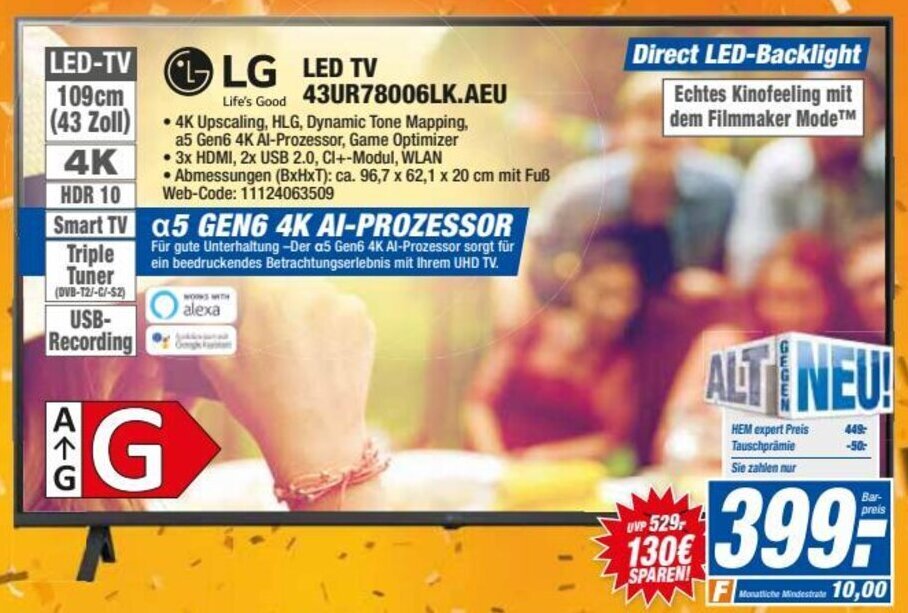 HEM Expert LG LED-TV 43UR78006LK.AEU Angebot